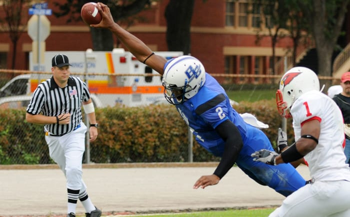 Newton, known for his on-field charisma in Carolina, had flair even at Blinn.